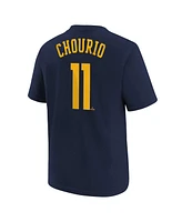 Nike Big Boys and Girls Jackson Chourio Navy Milwaukee Brewers Name Number T-Shirt
