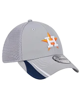 New Era Men's Gray Houston Astros Linear 39Thirty Flex-Fit Hat