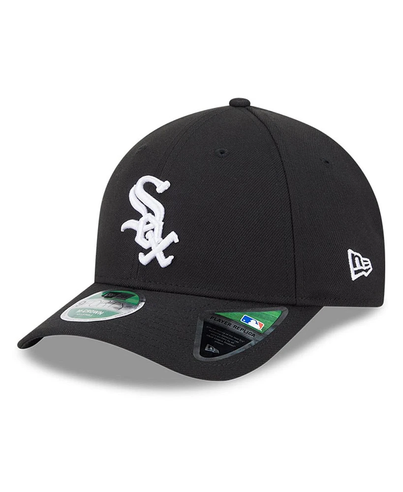 New Era Men's Black Chicago White Sox Player Replica 9Forty Adjustable Hat