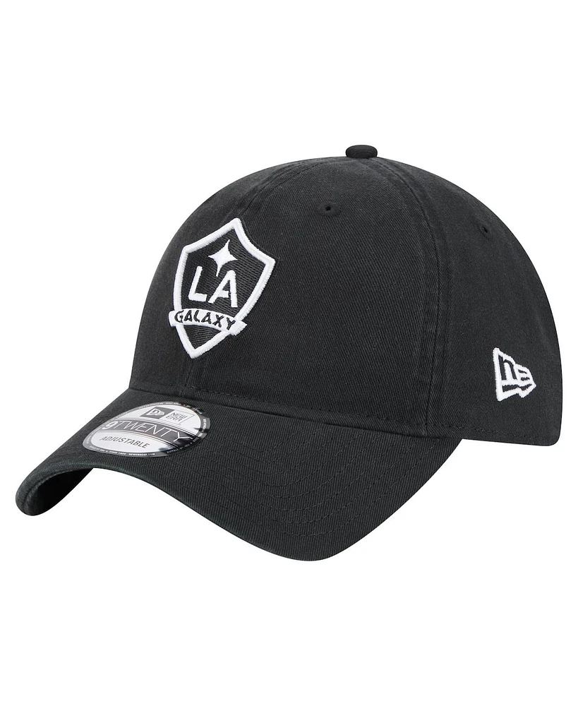 New Era Men's Black La Galaxy 2025 Kickoff 9TWENTY Adjustable Hat