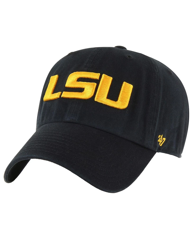 '47 Brand Men's Black Lsu Tigers Clean Up Adjustable Hat