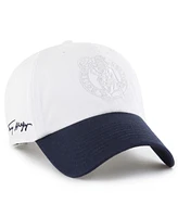'47 Brand Men's x Tommy Hilfiger White/Navy Boston Celtics Courtside Cleanup Adjustable Hat