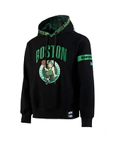 Two Hype X Nba Men's Black Boston Celtics Culture Hoops Collection Premium Pullover Hoodie