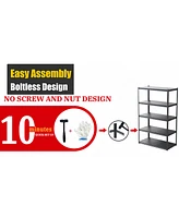 5 Tier Heavy Duty Metal Storage Shelves ,Easy to Assemble ,Adjustable ,Storage Shelves for Basements, Garages and Kitchen