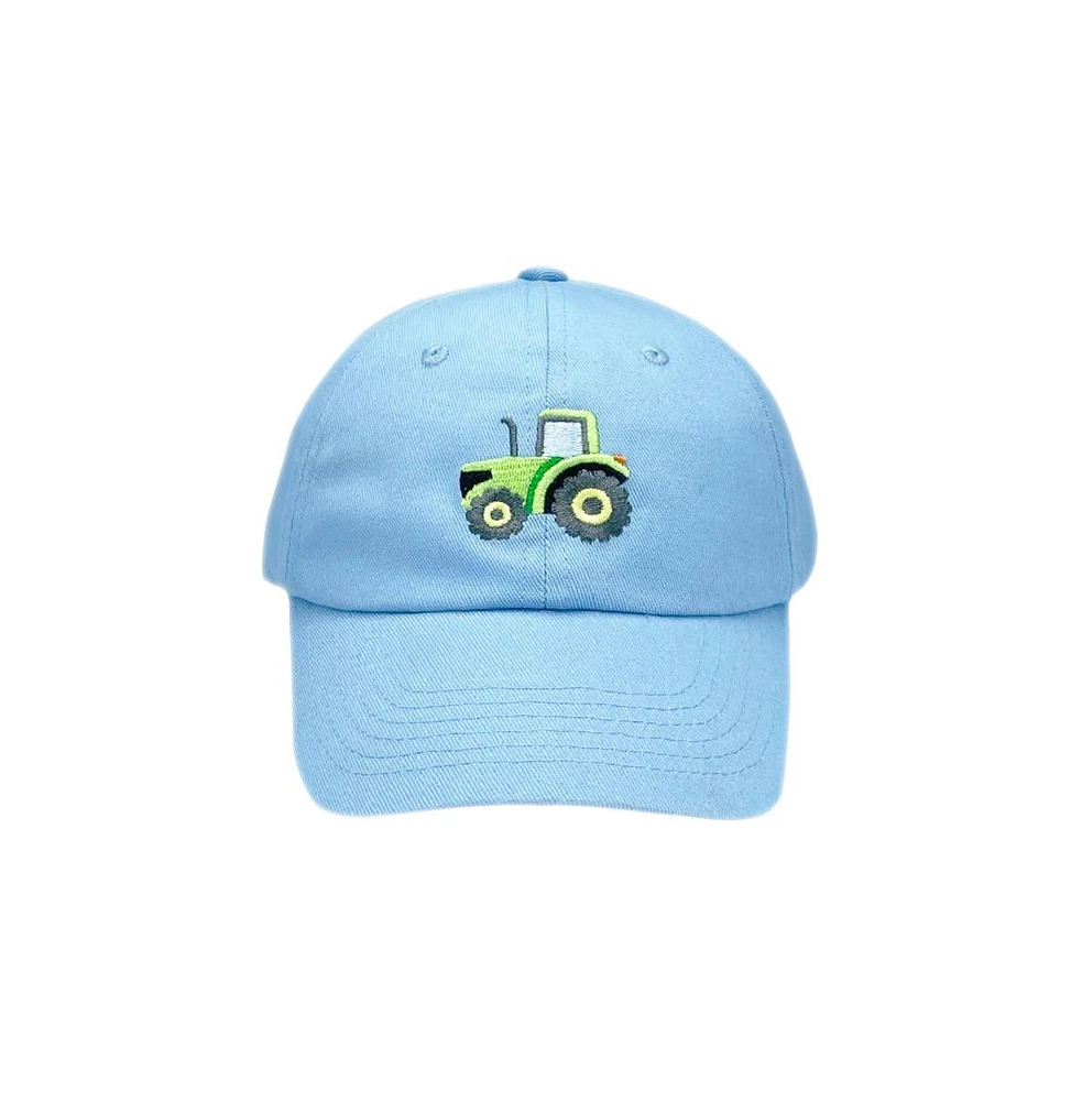 Bits & Bows Boys Boys Tractor Baseball Hat in Blue