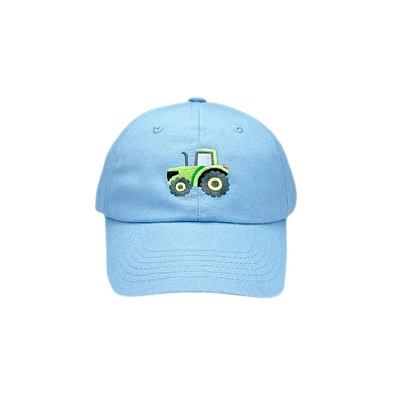 Bits & Bows Boys Boys Tractor Baseball Hat in Blue