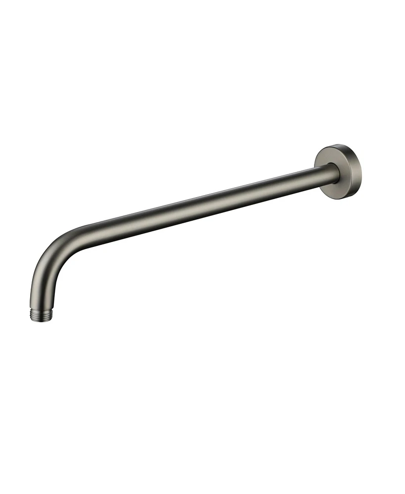 Round Wall-Mounted Shower Arm - 304 Stainless Steel, Universal 1/2" Npt Thread, Corrosion-Resistant, Easy Install, with Decorative Cover