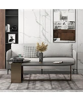 Modern 76 Inch Loveseat Sofa Couch for Apartment Dorm with Metal Legs