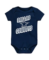Outerstuff Baby Boys and Girls Dallas Cowboys Play Day Bodysuit, Set of 3