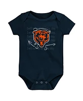Outerstuff Baby Boys and Girls Chicago Bears Team Starter Bodysuit, Set of 3