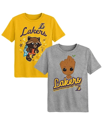 Outerstuff Preschool 2-Piece Los Angeles Lakers Guardians Of The Galaxy T-Shirt Set
