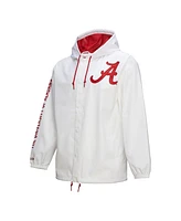 Mitchell & Ness Men's White Alabama Crimson Tide Coaches Full-Snap Hoodie Jacket