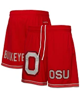 Mitchell & Ness Men's Scarlet Ohio State Buckeyes Team Origins Mesh Shorts
