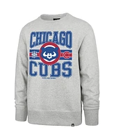 '47 Brand Men's Gray Chicago Cubs Letters Headline Pullover Sweatshirt