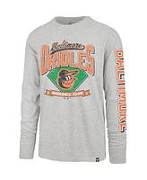 '47 Brand Men's Gray Baltimore Orioles Fair Ball Franklin Long Sleeve T-Shirt