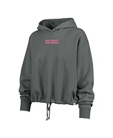 '47 Brand Women's Gray Detroit Red Wings Bright Side Venice Cropped Pullover Hoodie