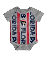 Outerstuff Newborn Florida Panthers Loyal Buddies Bodysuit, Set of 3