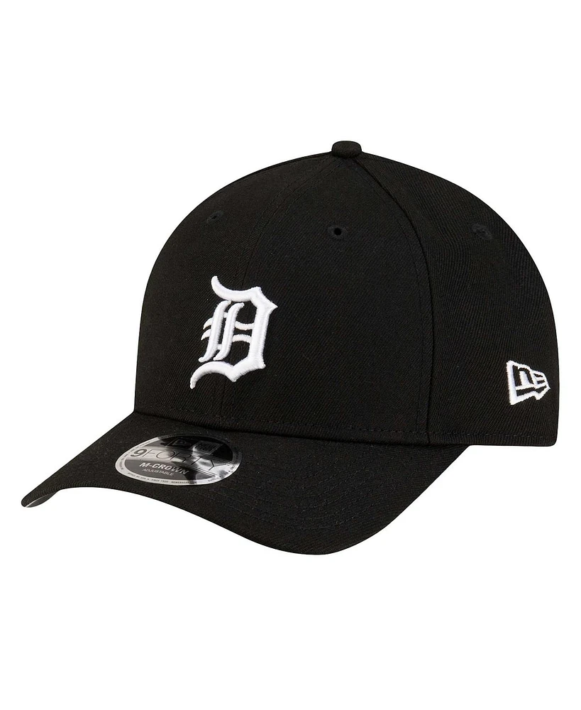 New Era Men's Black Detroit Tigers Player Replica 9Forty Adjustable Hat