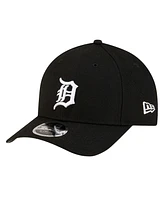 New Era Men's Black Detroit Tigers Player Replica 9Forty Adjustable Hat