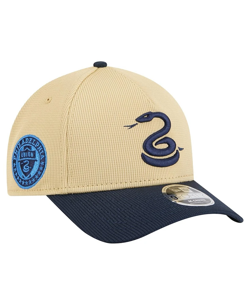New Era Men's Gold Philadelphia Union 2025 Jersey Hook 9FORTY M-Crown Adjustable Hat