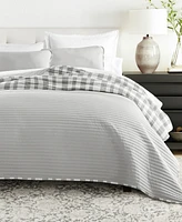 ienjoy Home Watercolor Plaid Reversible -Pc. Quilt Set