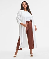 Bar Iii Trendy Plus Oversized Tunic Shirt, Exclusively at Macy's