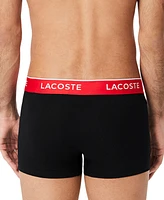 Lacoste Men's 3-Pack Regular-Fit Logo Waistband Trunk Underwear