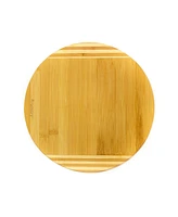 Bamboo Round Cutting Board, Striped