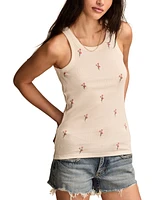 Lucky Brand Women's Americana Embroidered Tank Top