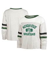 '47 Brand Women's Oatmeal Michigan State Spartans Vault All Class Lena Long Sleeve T-Shirt