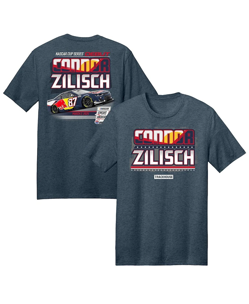 Trackhouse Racing Team Collection Men's Heather Navy Connor Zilisch Red Bull Car T-Shirt
