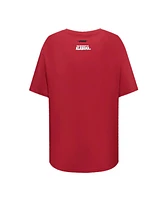 Pro Standard Women's Crimson Alabama Tide Script Tail Oversized Boyfriend T-Shirt