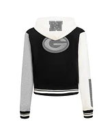 Pro Standard Women's Gray Green Bay Packers Reverse French Terry Color Block Full-Zip Hoodie Jacket