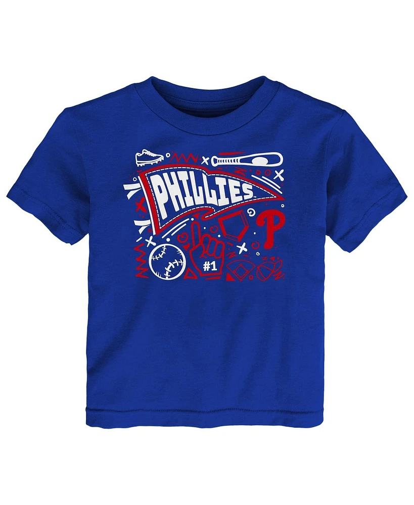 Outerstuff Toddler Royal Philadelphia Phillies Ballpark Fun T-Shirt