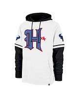 '47 Brand Men's White Houston Texans Trifecta Shortstop Pullover Hoodie