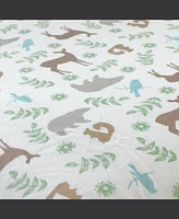 Touched by Nature Baby Cotton Crib Sheet, Forest, One Size