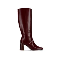 East Sleek Burgundy Leather Boots