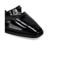 Aveline Black Leather Ballet Flats