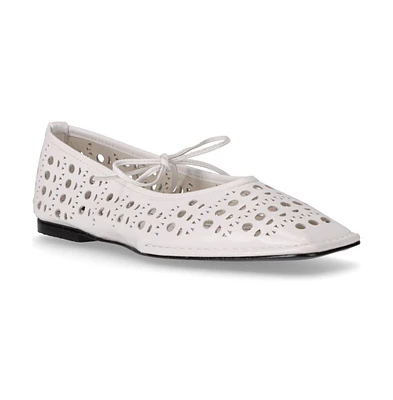Sway Slit Leather Ballet Flats