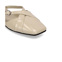 Adria Onix Cream Leather Mules