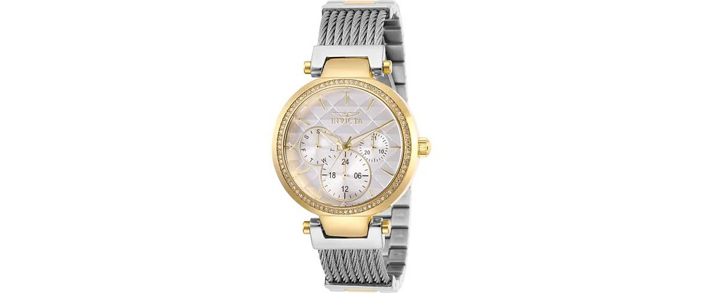 Invicta Women's Angel Quartz 3 Hand White Dial Watch