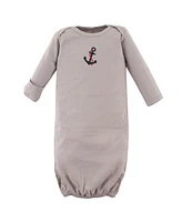 Luvable Friends Baby Boys Cotton Gowns Nautical, Preemie/Newborn