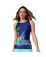 Free Country Women's High Neck Tankini Top