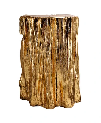 Magnesium Accent Stool Table – Rustic Tree Trunk Design
