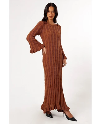 Petal and Pup Women's Colter Long Sleeve Maxi Dress