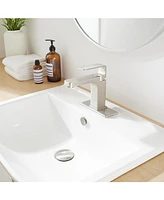 Single Hole Single-Handle Bathroom Faucet Brushed Nickel