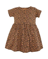 Hudson Baby Girls Cotton Dresses, Leopard And Hearts, 9-12 Months