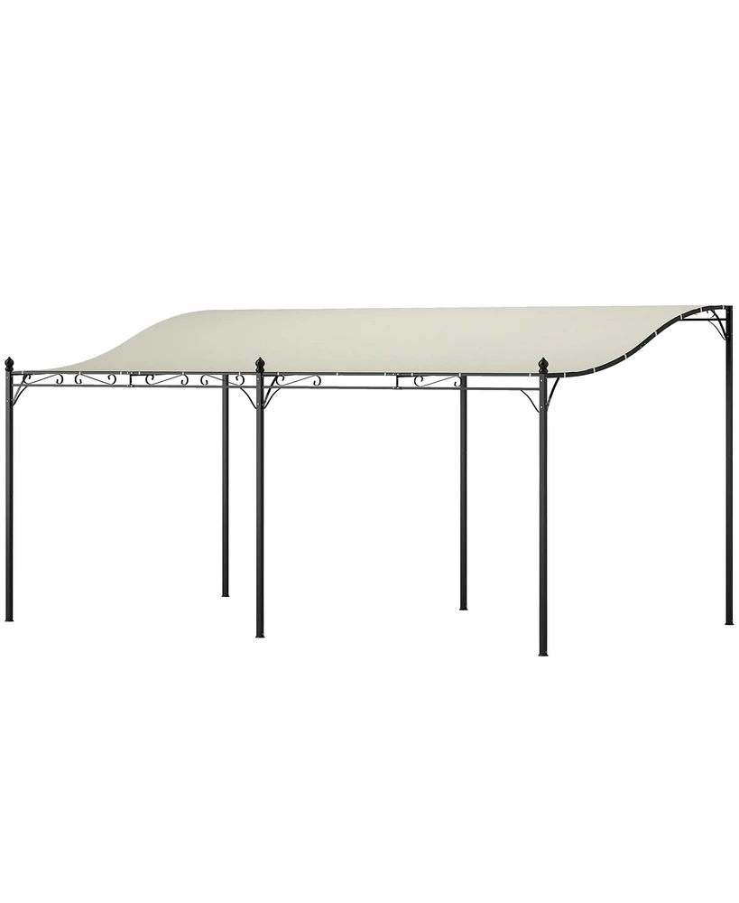 Outsunny 10' x 16' Outdoor Pergola Canopy, Metal Patio Canopy, Dark