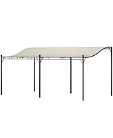 Outsunny 10' x 16' Outdoor Pergola Canopy, Metal Patio Canopy, Dark