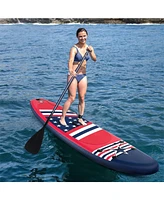 Inflatable Paddle Board with Removable Fin and Backpack